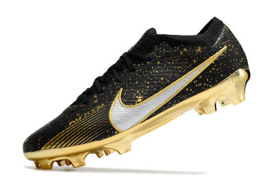 Nike Air Zoom Mercurial Vapor 15 Elite FG Low-Tops Soccer Cleats - Black/Gold