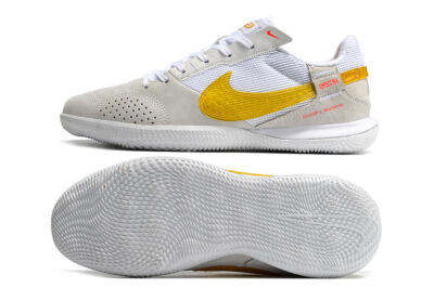 Nike Streetgato IC Low-Tops Soccer Shoes - Grey/White/Yellow