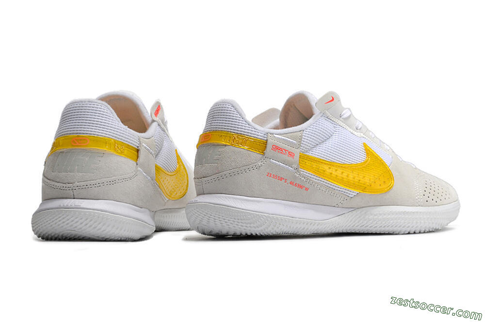 Nike Streetgato IC Low-Tops Soccer Shoes - Grey/White/Yellow 6