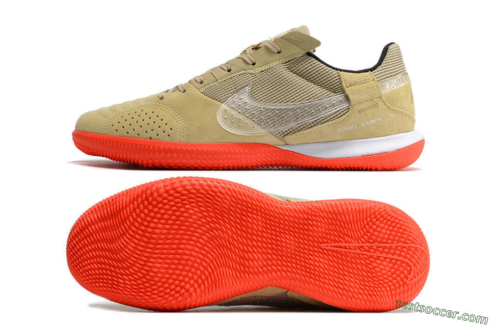 Nike Streetgato IC Low-Tops Soccer Shoes - Brown/Red/White 1