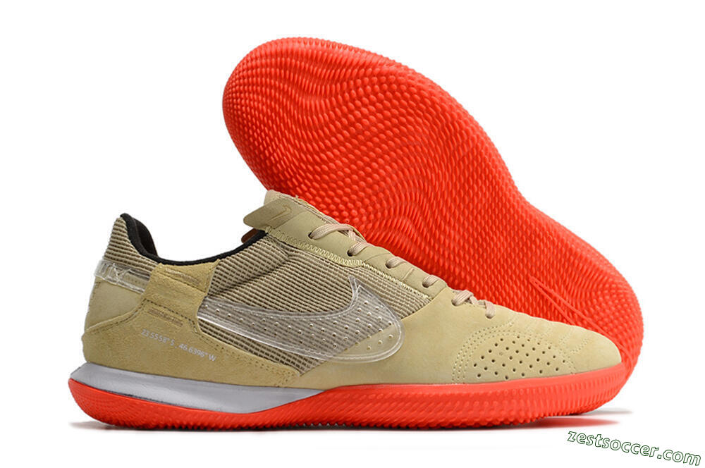 Nike Streetgato IC Low-Tops Soccer Shoes - Brown/Red/White 0