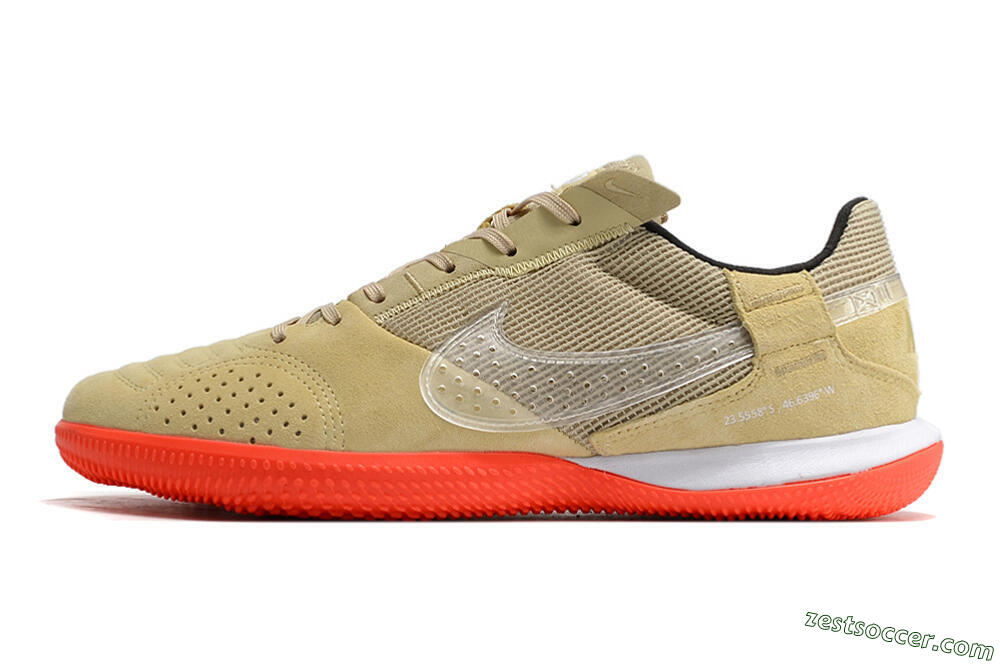 Nike Streetgato IC Low-Tops Soccer Shoes - Brown/Red/White 2