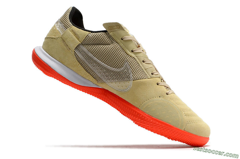 Nike Streetgato IC Low-Tops Soccer Shoes - Brown/Red/White 4