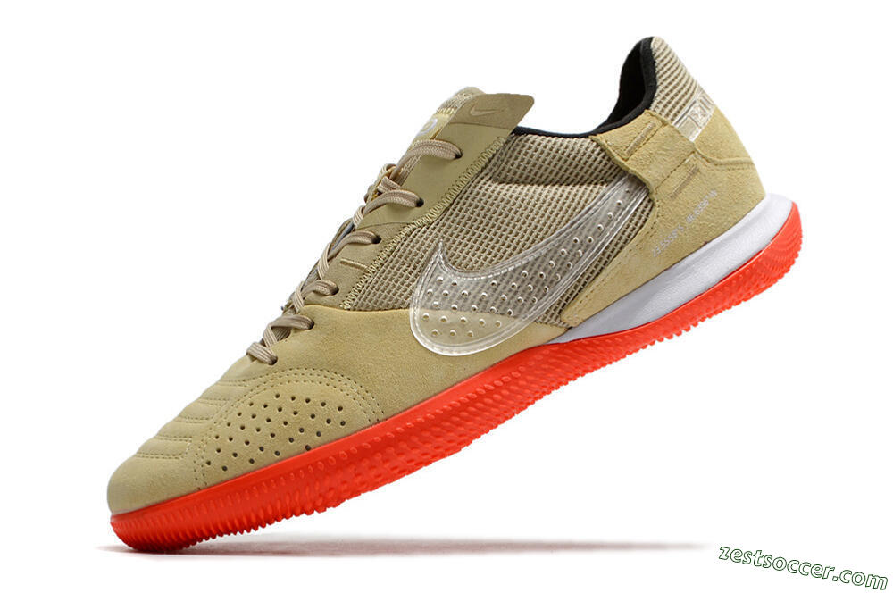 Nike Streetgato IC Low-Tops Soccer Shoes - Brown/Red/White 5