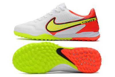 Nike React Tiempo Legend 9 Pro TF Low-Tops Soccer Shoes - White/Red/Yellow