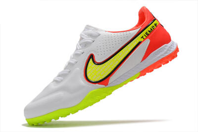 Nike React Tiempo Legend 9 Pro TF Low-Tops Soccer Shoes - White/Red/Yellow