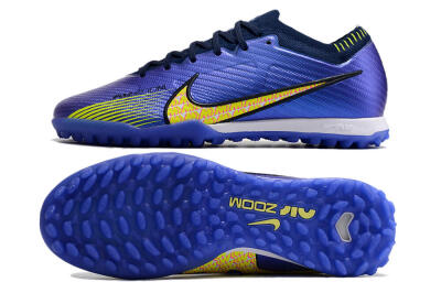 Nike Air Zoom Mercurial Vapor 15 Elite TF Low-Tops Soccer Shoes - Blue/Green/Yellow