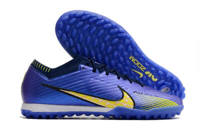 Nike Air Zoom Mercurial Vapor 15 Elite TF Low-Tops Soccer Shoes - Blue/Green/Yellow