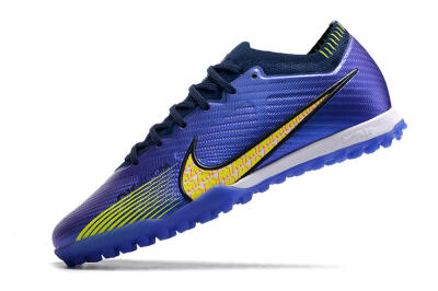 Nike Air Zoom Mercurial Vapor 15 Elite TF Low-Tops Soccer Shoes - Blue/Green/Yellow