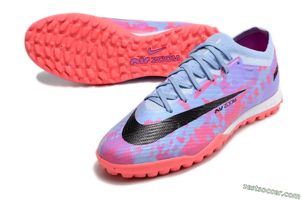 Nike Air Zoom Mercurial Vapor 15 Elite TF Low-Tops Soccer Shoes - Blue/Purple/Red 3
