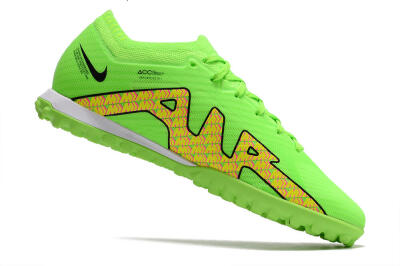 Nike Air Zoom Mercurial Vapor 15 Elite TF Low-Tops Soccer Shoes - Green/Yellow/Pink