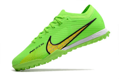 Nike Air Zoom Mercurial Vapor 15 Elite TF Low-Tops Soccer Shoes - Green/Yellow/Pink