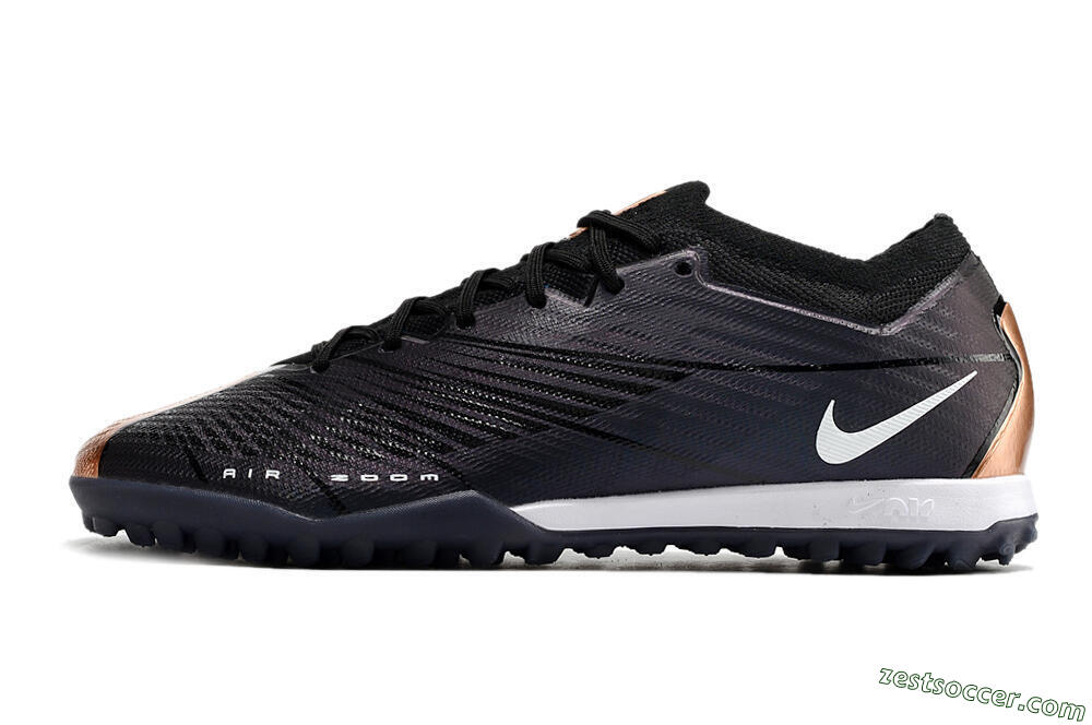 Nike Air Zoom Mercurial Vapor 15 Elite TF Low-Tops Soccer Shoes - Black/White 2