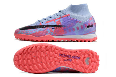 Nike Air Zoom Mercurial Superfly 9 Elite TF High-Tops Soccer Shoes - Blue/Purple/Red