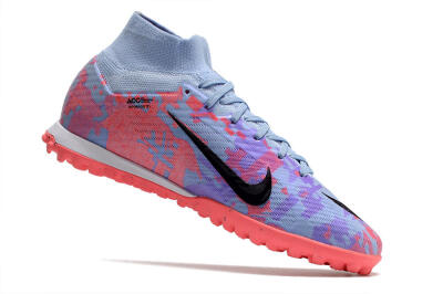 Nike Air Zoom Mercurial Superfly 9 Elite TF High-Tops Soccer Shoes - Blue/Purple/Red