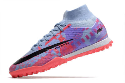 Nike Air Zoom Mercurial Superfly 9 Elite TF High-Tops Soccer Shoes - Blue/Purple/Red