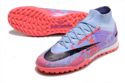 Nike Air Zoom Mercurial Superfly 9 Elite TF High-Tops Soccer Shoes - Blue/Purple/Red