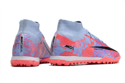 Nike Air Zoom Mercurial Superfly 9 Elite TF High-Tops Soccer Shoes - Blue/Purple/Red