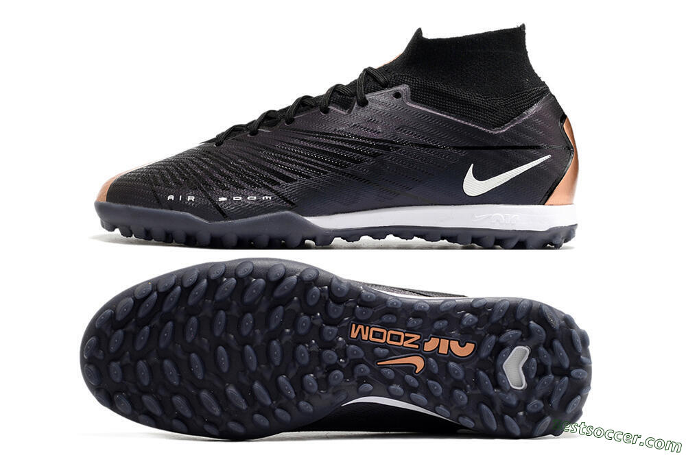 Nike Air Zoom Mercurial Superfly 9 Elite TF High-Tops Soccer Shoes - Black/White 1