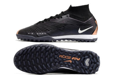 Nike Air Zoom Mercurial Superfly 9 Elite TF High-Tops Soccer Shoes - Black/White