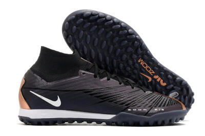 Nike Air Zoom Mercurial Superfly 9 Elite TF High-Tops Soccer Shoes - Black/White