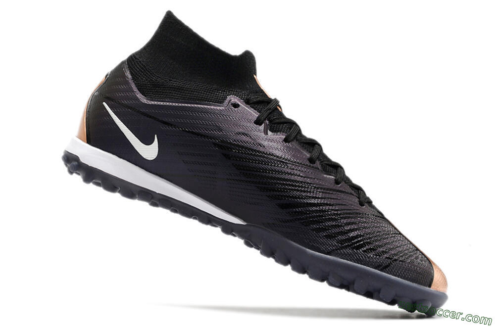 Nike Air Zoom Mercurial Superfly 9 Elite TF High-Tops Soccer Shoes - Black/White 4