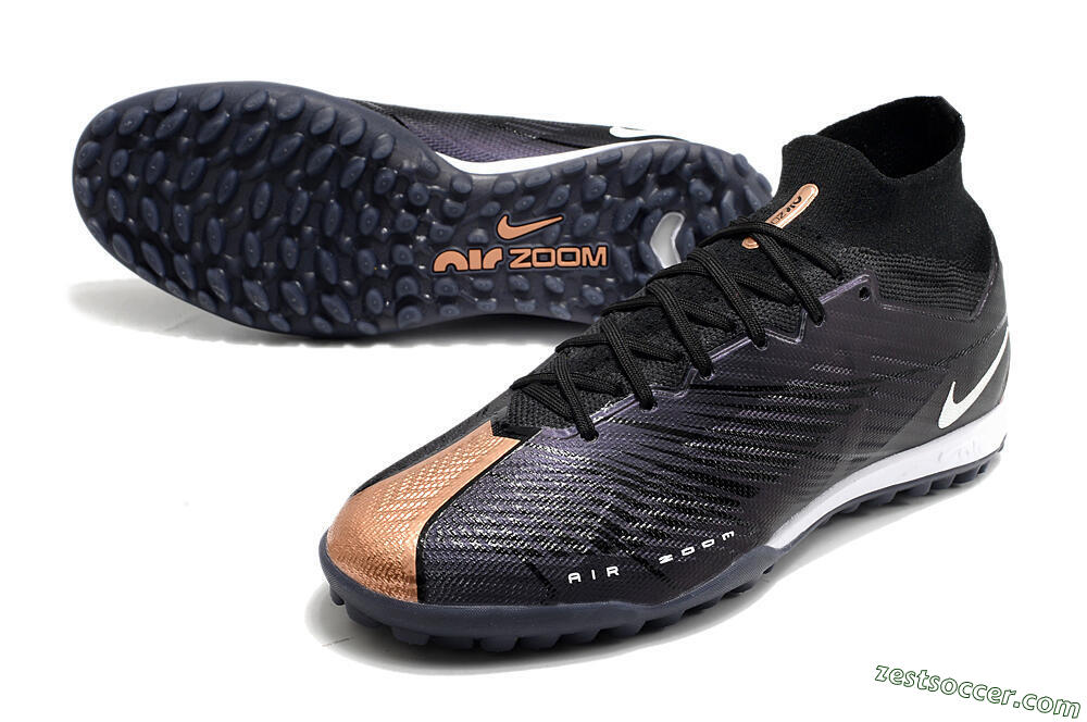 Nike Air Zoom Mercurial Superfly 9 Elite TF High-Tops Soccer Shoes - Black/White 3