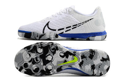 Nike Reactgato IC Low-Tops Soccer Shoes - White/Black/Blue
