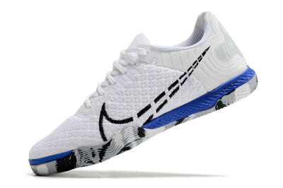 Nike Reactgato IC Low-Tops Soccer Shoes - White/Black/Blue