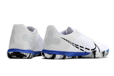 Nike Reactgato IC Low-Tops Soccer Shoes - White/Black/Blue