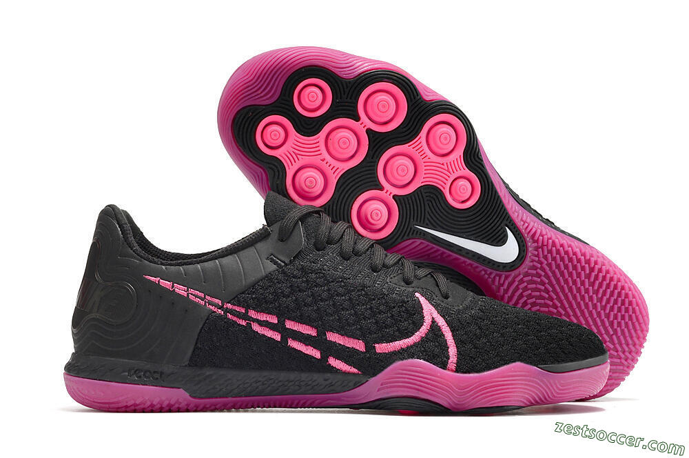 Nike Reactgato IC Low-Tops Soccer Shoes - Black/Pink 0