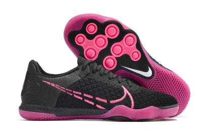Nike Reactgato IC Low-Tops Soccer Shoes - Black/Pink