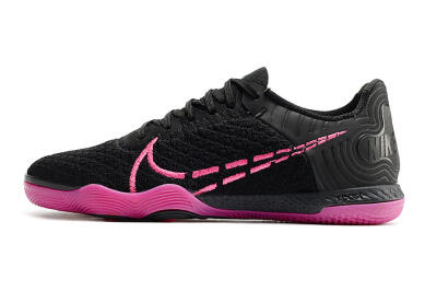 Nike Reactgato IC Low-Tops Soccer Shoes - Black/Pink