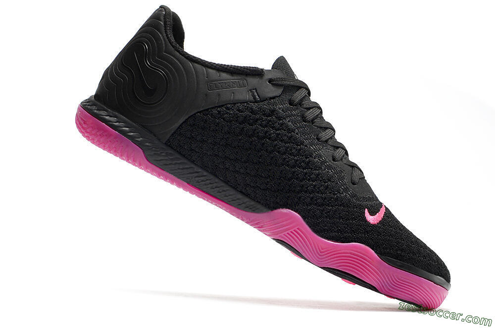 Nike Reactgato IC Low-Tops Soccer Shoes - Black/Pink 4