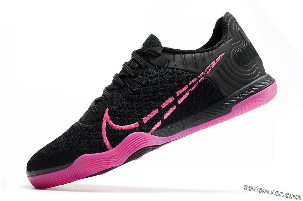 Nike Reactgato IC Low-Tops Soccer Shoes - Black/Pink 5