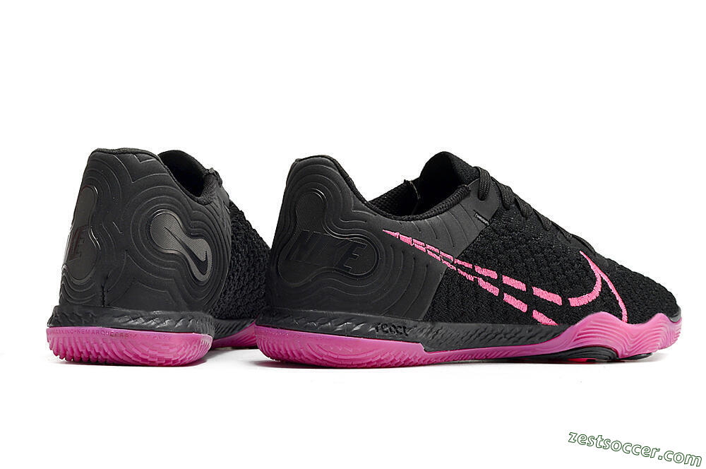 Nike Reactgato IC Low-Tops Soccer Shoes - Black/Pink 6
