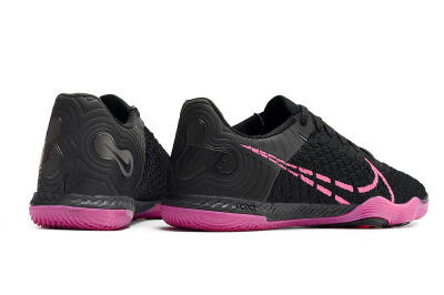 Nike Reactgato IC Low-Tops Soccer Shoes - Black/Pink