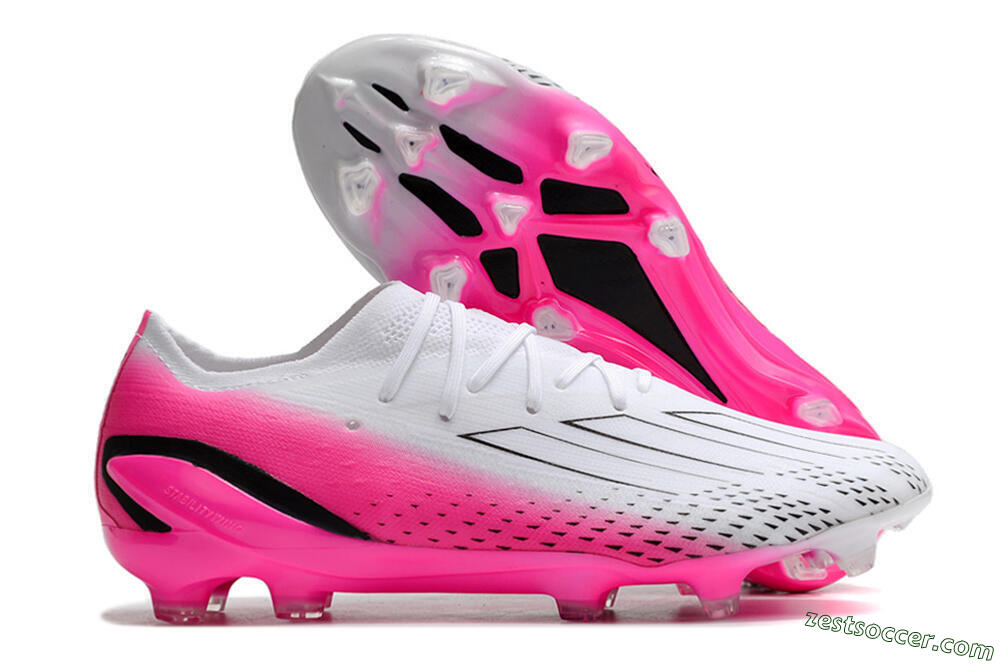 Adidas X Speedportal.1 FG Low-Tops Soccer Cleats - White/Pink/Black 0
