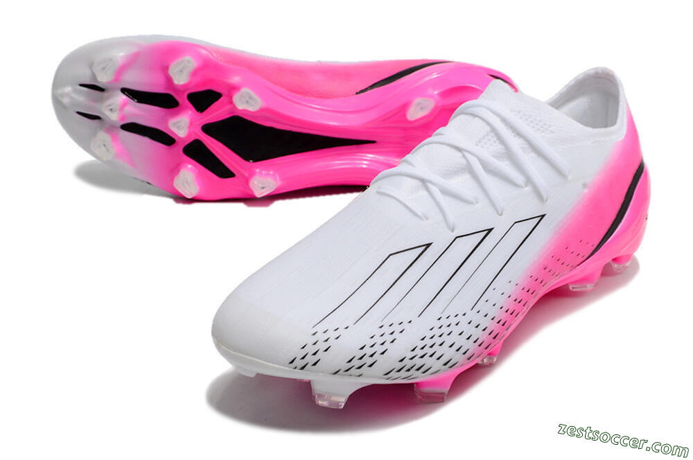 Adidas X Speedportal.1 FG Low-Tops Soccer Cleats - White/Pink/Black 3