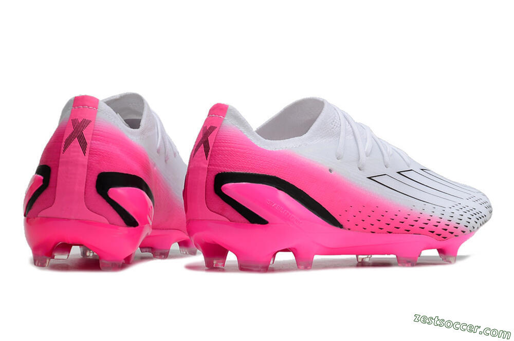 Adidas X Speedportal.1 FG Low-Tops Soccer Cleats - White/Pink/Black 6