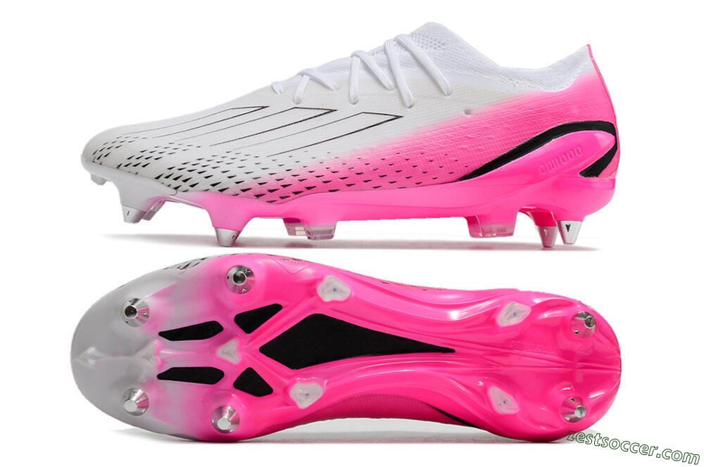 Adidas X Speedportal.1 SG Low-Tops Soccer Cleats - White/Pink/Black 1