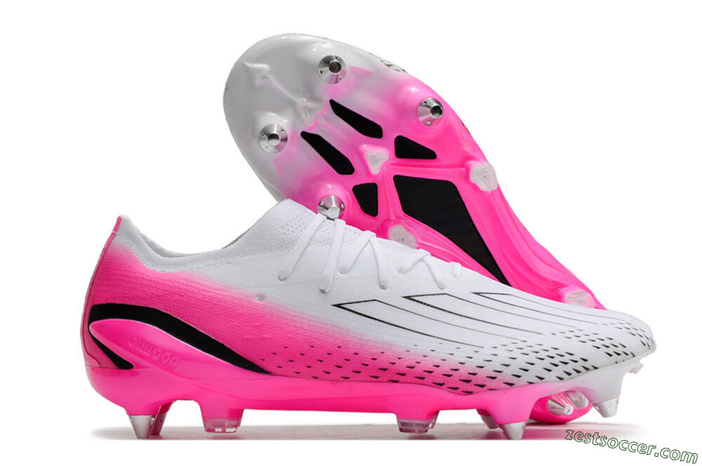 Adidas X Speedportal.1 SG Low-Tops Soccer Cleats - White/Pink/Black 0