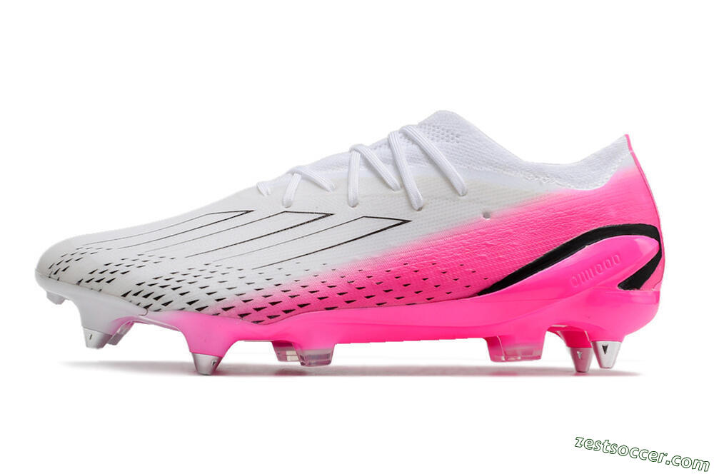 Adidas X Speedportal.1 SG Low-Tops Soccer Cleats - White/Pink/Black 2