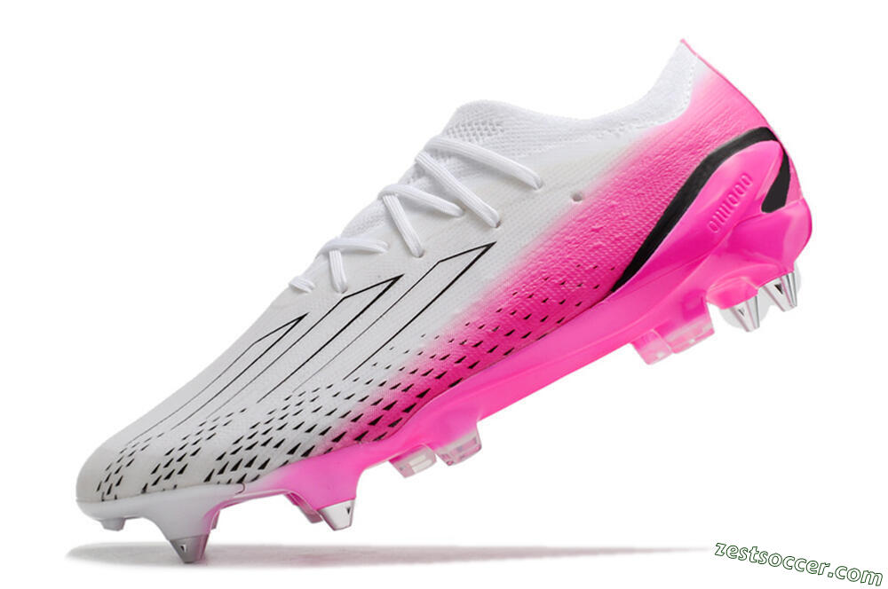 Adidas X Speedportal.1 SG Low-Tops Soccer Cleats - White/Pink/Black 5