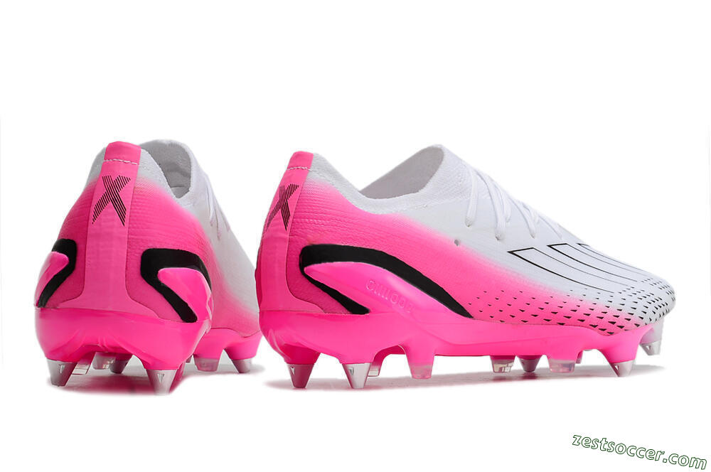 Adidas X Speedportal.1 SG Low-Tops Soccer Cleats - White/Pink/Black 6