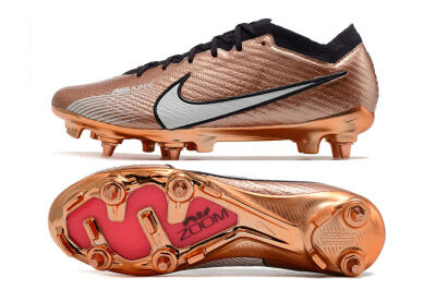 Nike Air Zoom Mercurial Vapor 15 Elite SG Low-Tops Soccer Cleats - Gold/White/Black