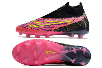 Nike Phantom GX Elite DF FG High-Tops Soccer Cleats - Pink/Rainbow