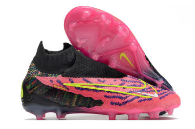 Nike Phantom GX Elite DF FG High-Tops Soccer Cleats - Pink/Rainbow