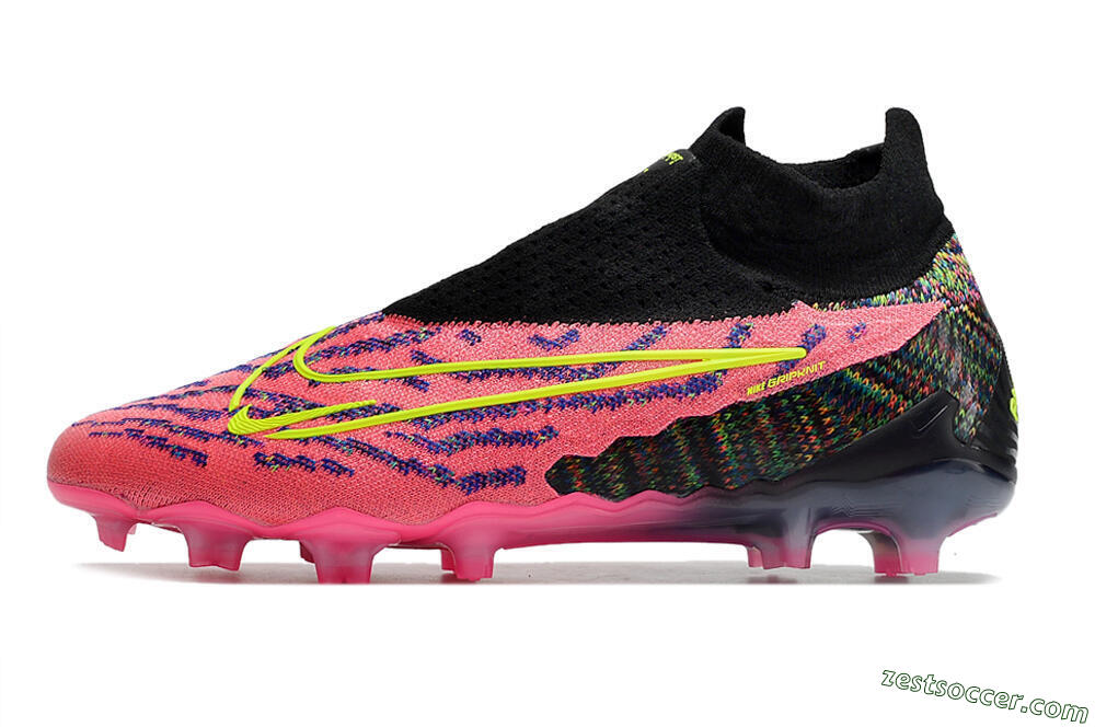 Nike Phantom GX Elite DF FG High-Tops Soccer Cleats - Pink/Rainbow 2