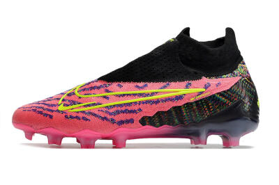 Nike Phantom GX Elite DF FG High-Tops Soccer Cleats - Pink/Rainbow